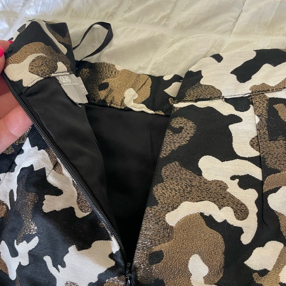 ASOS metallic Camouflage Flared Skirt - Picture 6 of 7